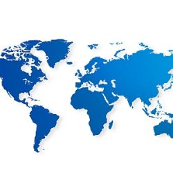 blaue Weltkarte